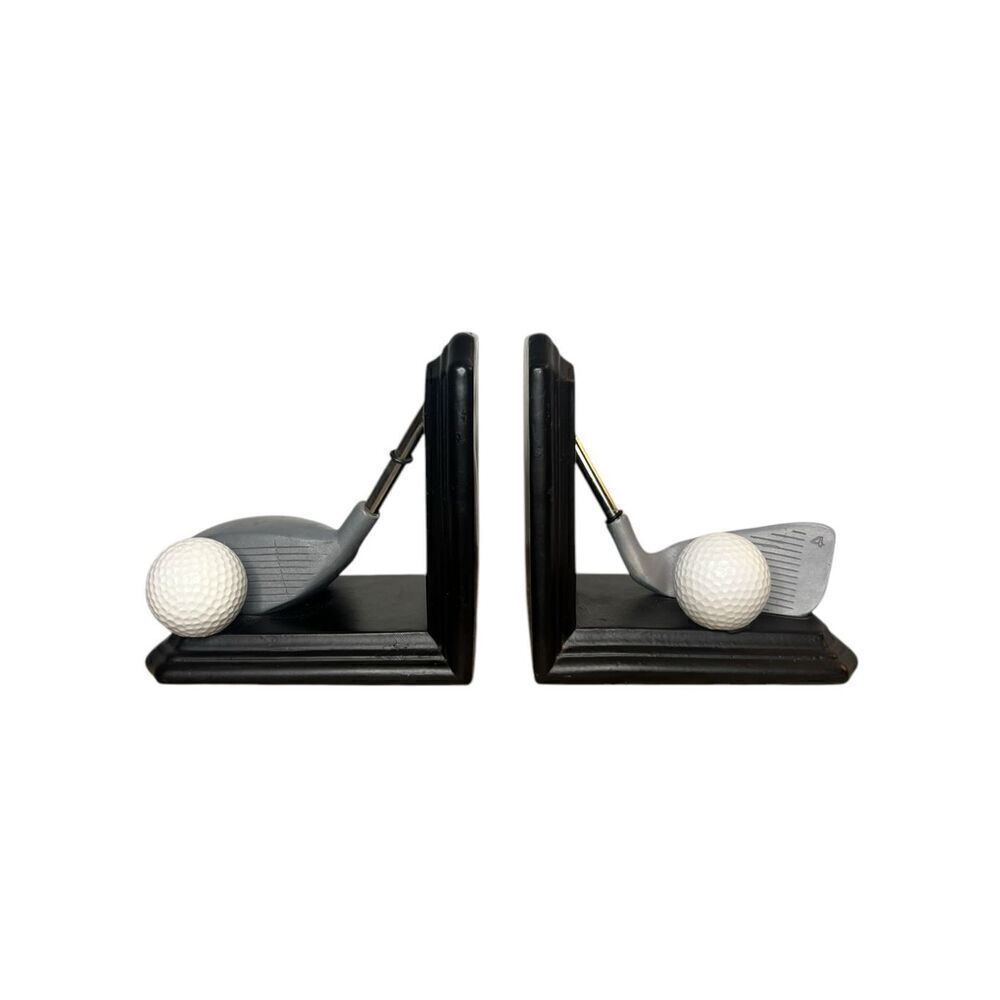 Threshold Golf Club Bookends Iron and Driver Bookshelf Decor